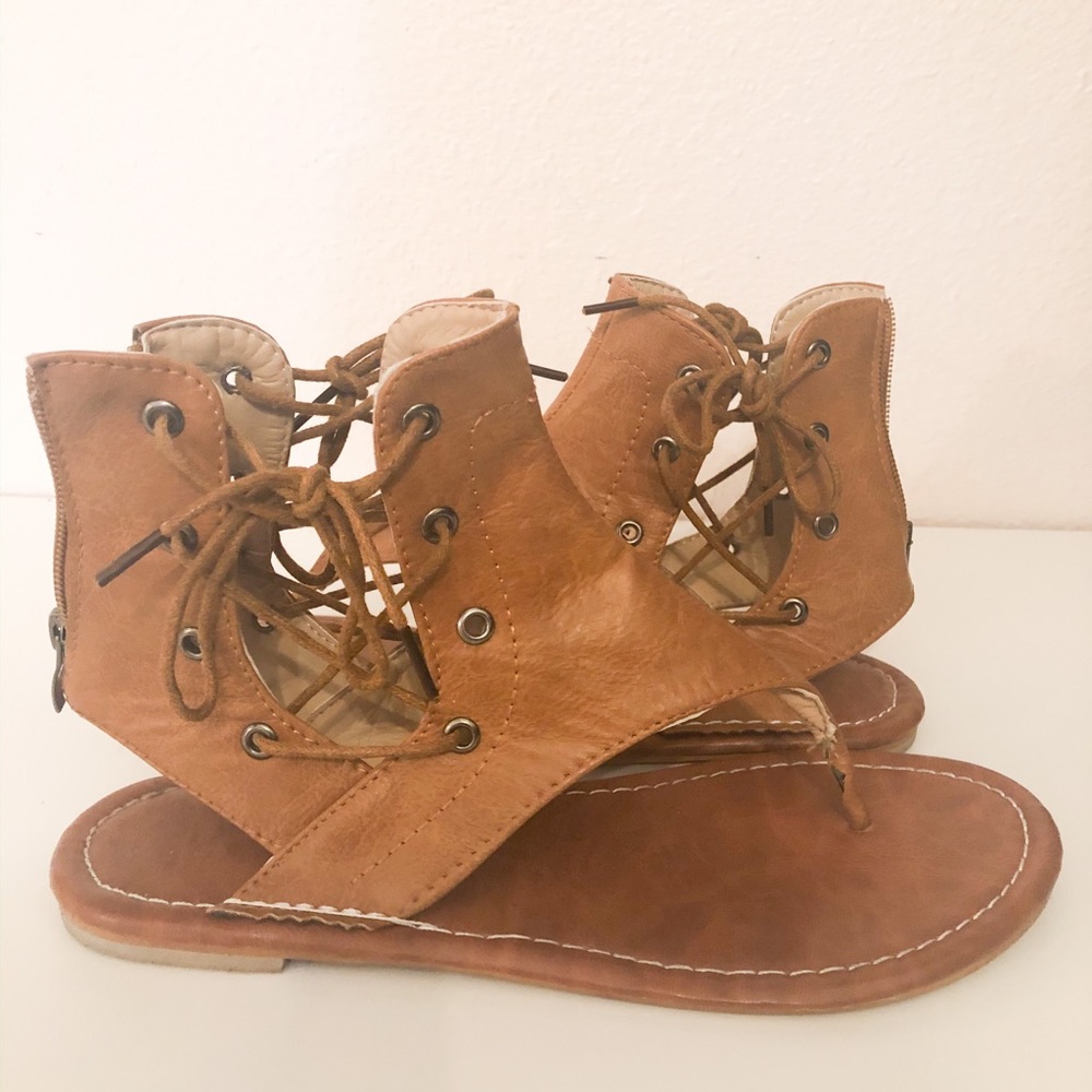 Women’s Sandals Lace up Flats Thong Flip Flop